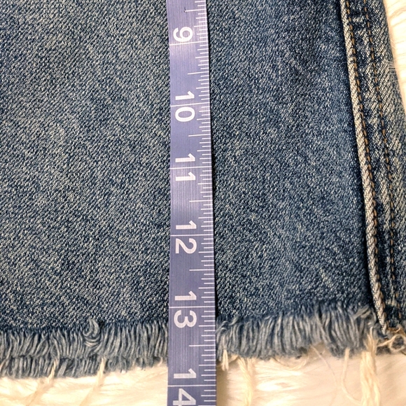 Free People front zip denim mini skirt size 24 - Picture 5 of 8